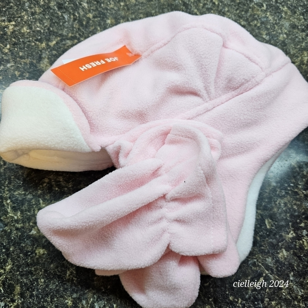 *4 for $25* Joe Fresh Pink Toddler Girl Trapper Hat and mittens
